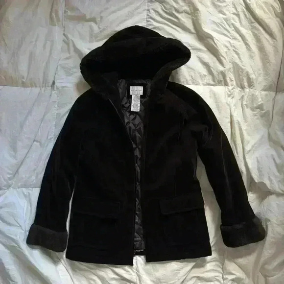 White Stag Jackets & Blazers - Vintage white stag chocolate brown velour faux fur jacket women’s small boho